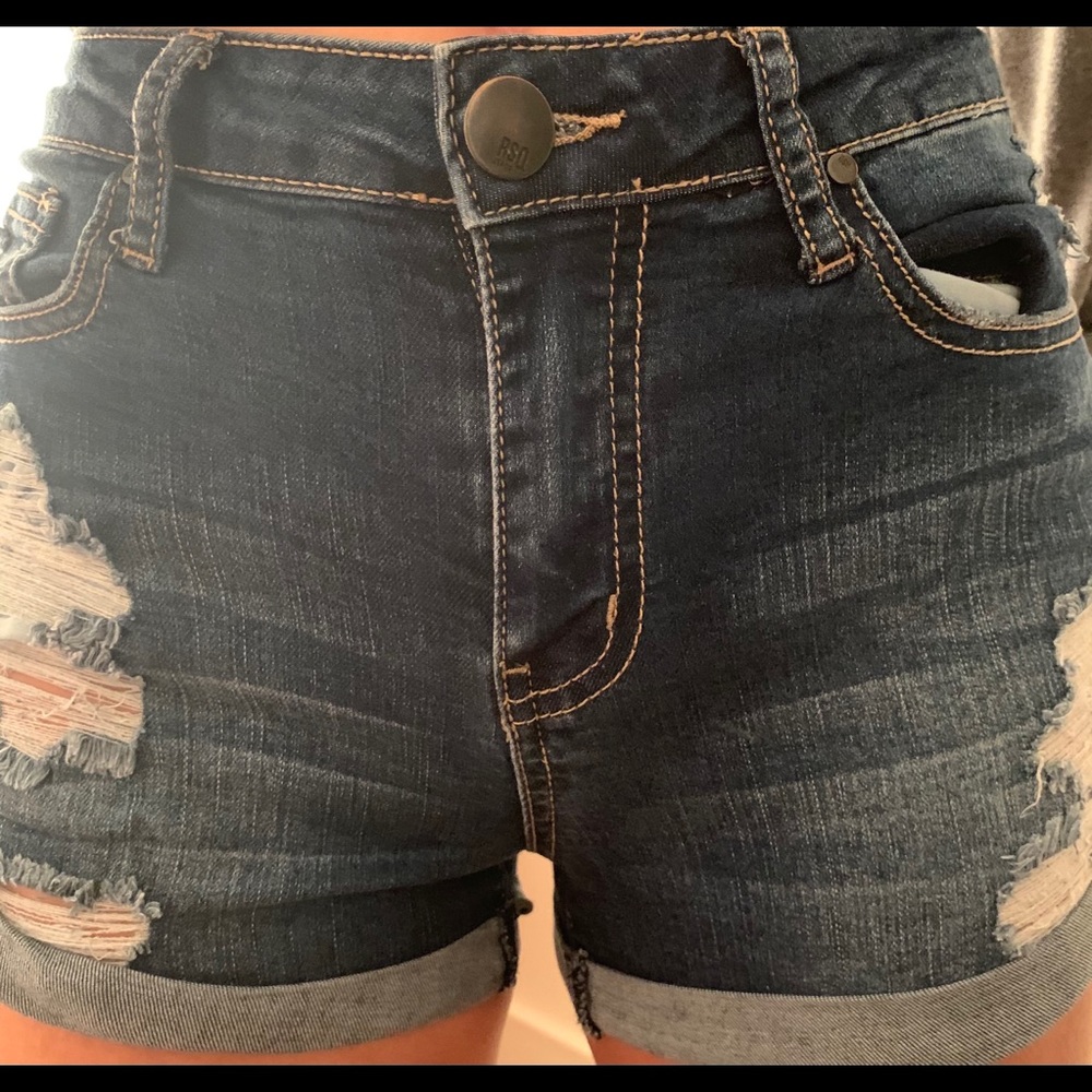 Distressed Jean Shorts